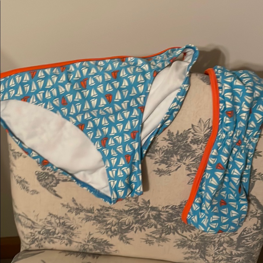 Girls Sail Boat Print Bikini